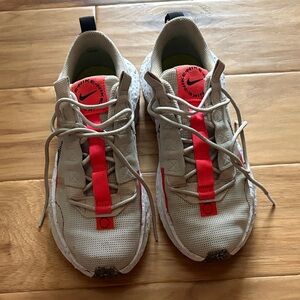 Nike Tan and Bright Red Athletic Shoes